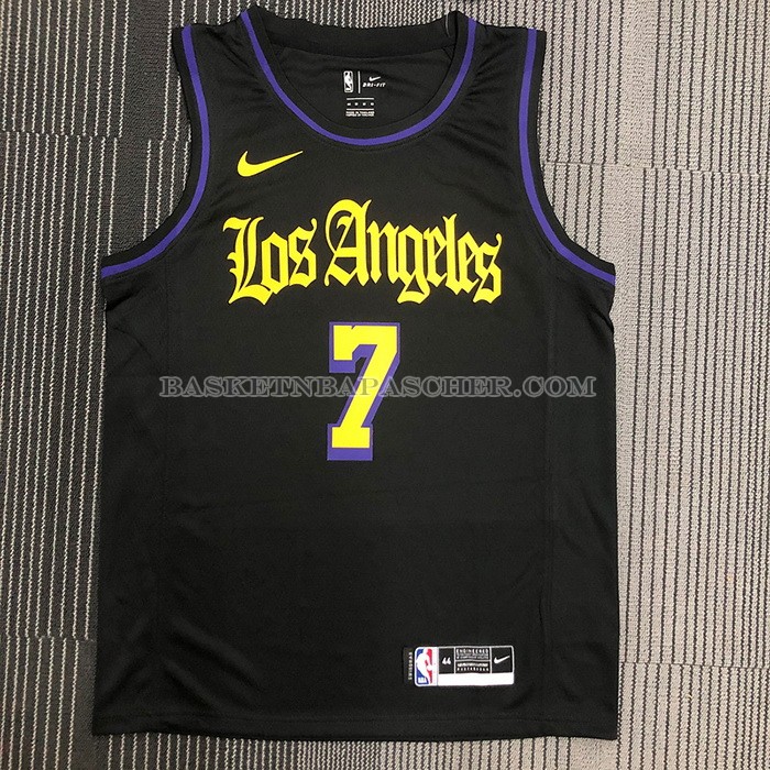 Maillot Los Angeles Lakers Carmelo Anthony NO 7 Ville 2019-20 Noir